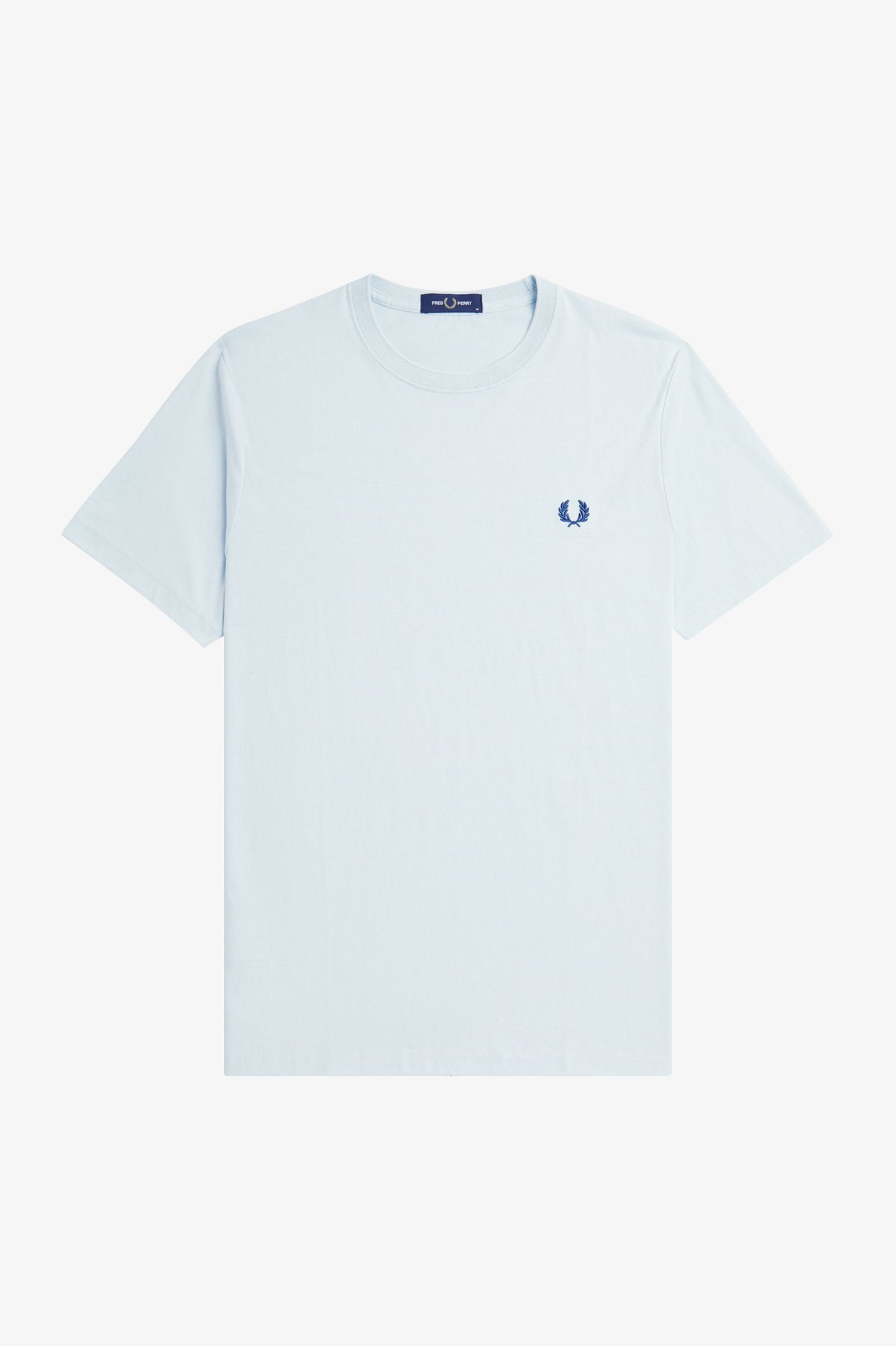 Fred Perry Crew Neck T-shirt - Light Ice/Midnight Blue