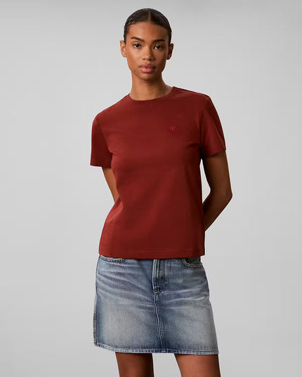 Monogram Crew Tee - Fired Brick