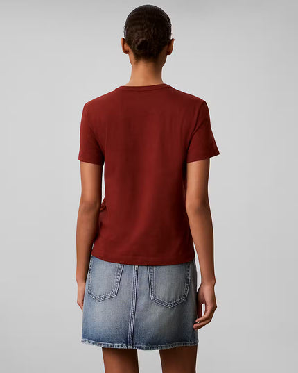Monogram Crew Tee - Fired Brick