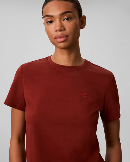 Monogram Crew Tee - Fired Brick