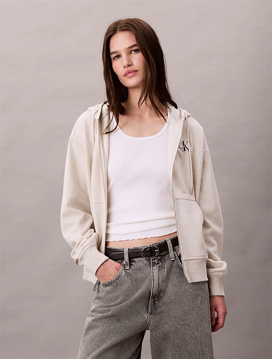 CK Monogram Zip-Up Hoodie