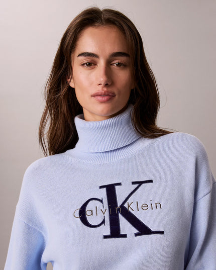 Monologo Turtleneck Jumper - Sweet Blue