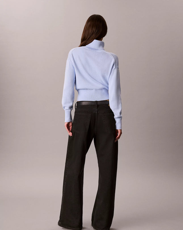 Monologo Turtleneck Jumper - Sweet Blue