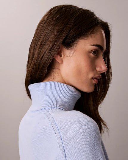 Monologo Turtleneck Jumper - Sweet Blue