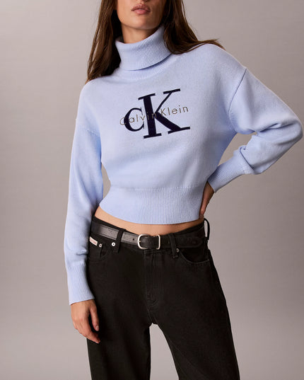 Monologo Turtleneck Jumper - Sweet Blue