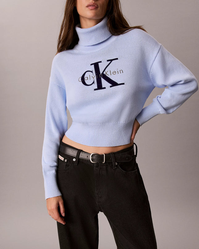 Monologo Turtleneck Jumper - Sweet Blue