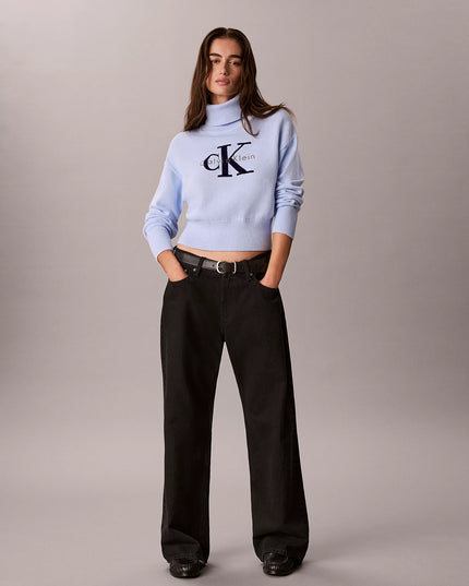 Monologo Turtleneck Jumper - Sweet Blue
