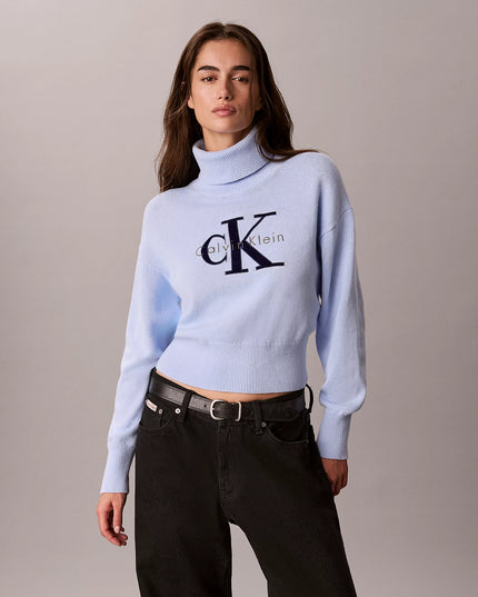 Monologo Turtleneck Jumper - Sweet Blue