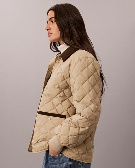 Quilted Liner Jacket - Crockery