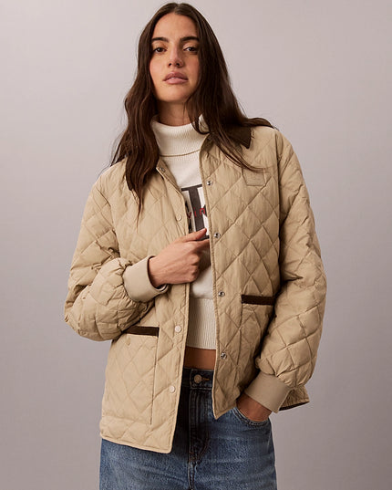 Quilted Liner Jacket - Crockery