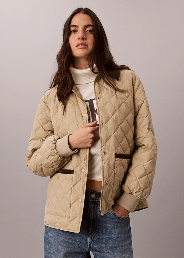 Quilted Liner Jacket - Crockery