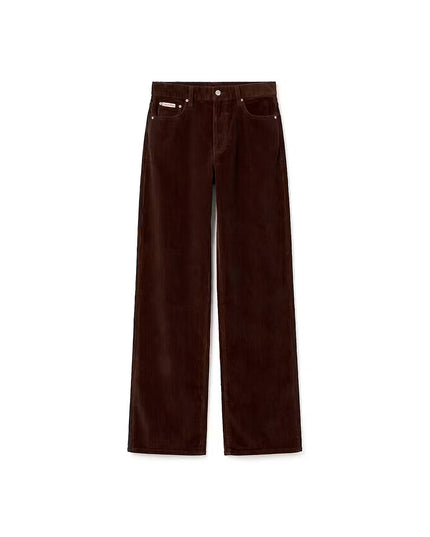Corduroy Wide Legs Trousers - Brown Cork