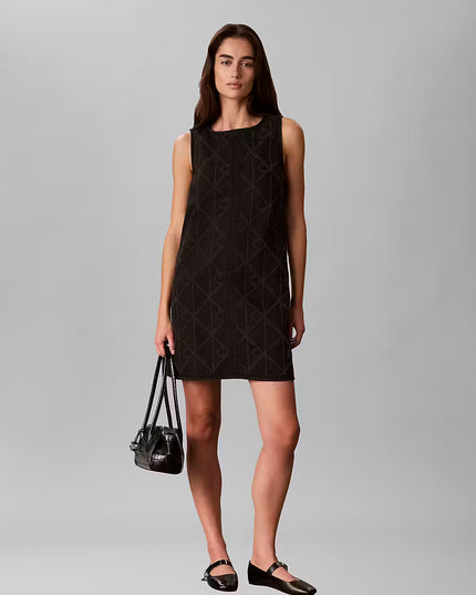 Denim Shift Dress - CK Worn Black