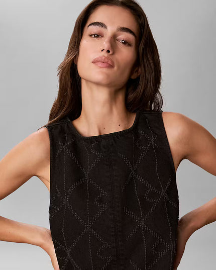Denim Shift Dress - CK Worn Black