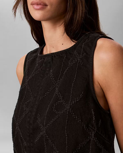 Denim Shift Dress - CK Worn Black