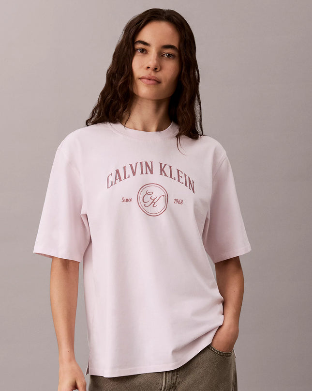 Relaxed Graphic Logo T-Shirt - Crystal Blush