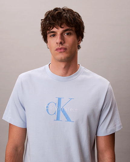 CK Monogram Logo T-Shirt - Breezy Blue