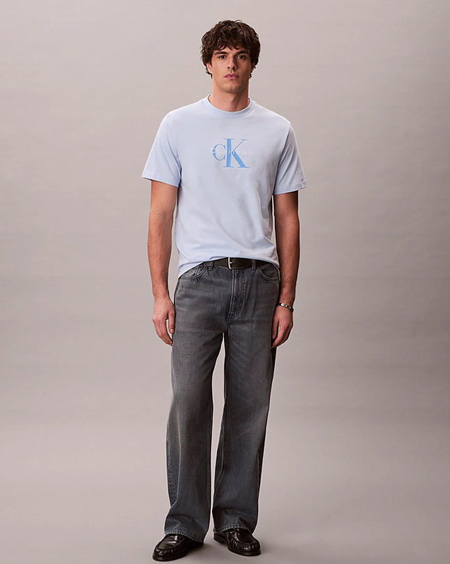CK Monogram Logo T-Shirt - Breezy Blue