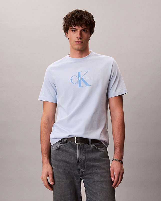 CK Monogram Logo T-Shirt - Breezy Blue