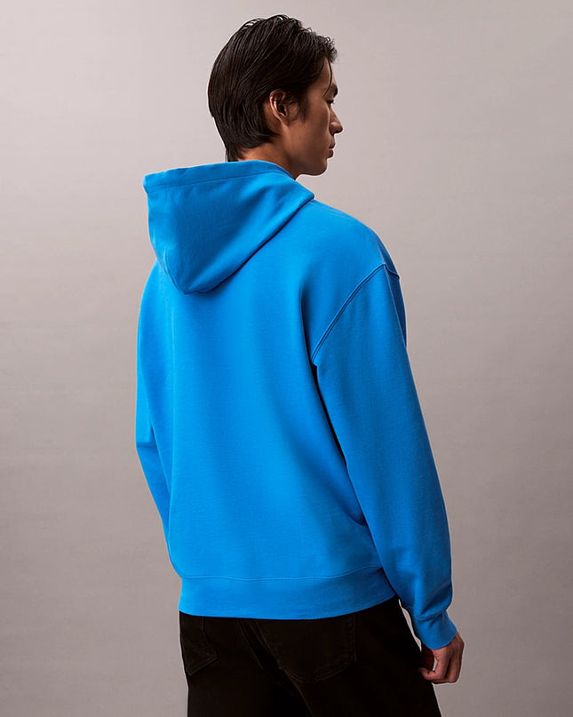 Cotton Terry Monogram Hoodie - French Blue