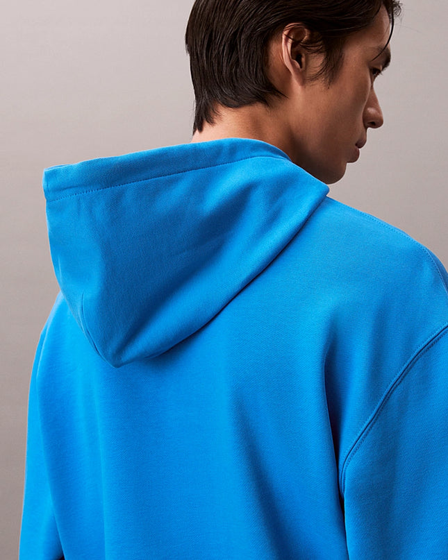 Cotton Terry Monogram Hoodie - French Blue