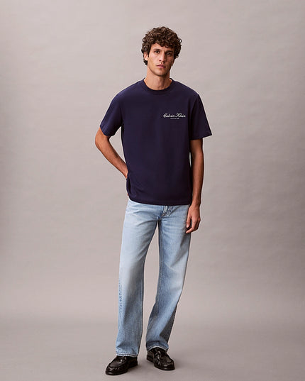 CK Embroidered Logo T-Shirt - Evening Blue
