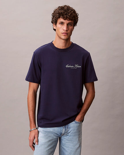 CK Embroidered Logo T-Shirt - Evening Blue