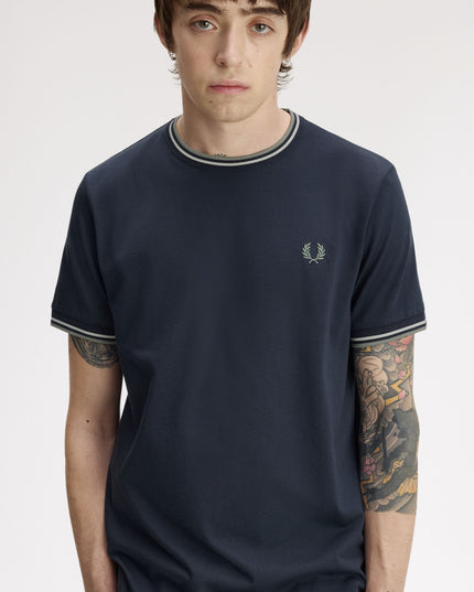 Twin Tipped T-Shirt - Dark Airforce/Ecru/Seagrass