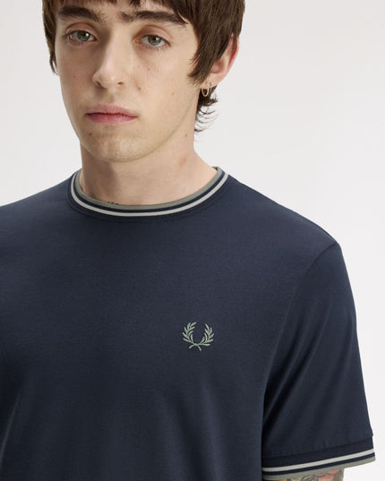 Twin Tipped T-Shirt - Dark Airforce/Ecru/Seagrass