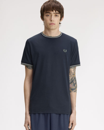 Twin Tipped T-Shirt - Dark Airforce/Ecru/Seagrass
