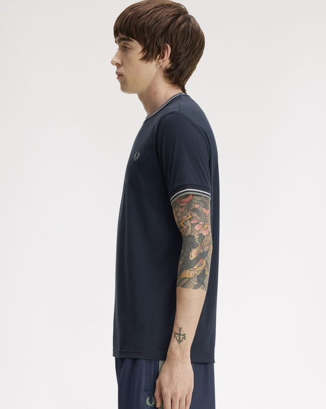 Twin Tipped T-Shirt - Dark Airforce/Ecru/Seagrass