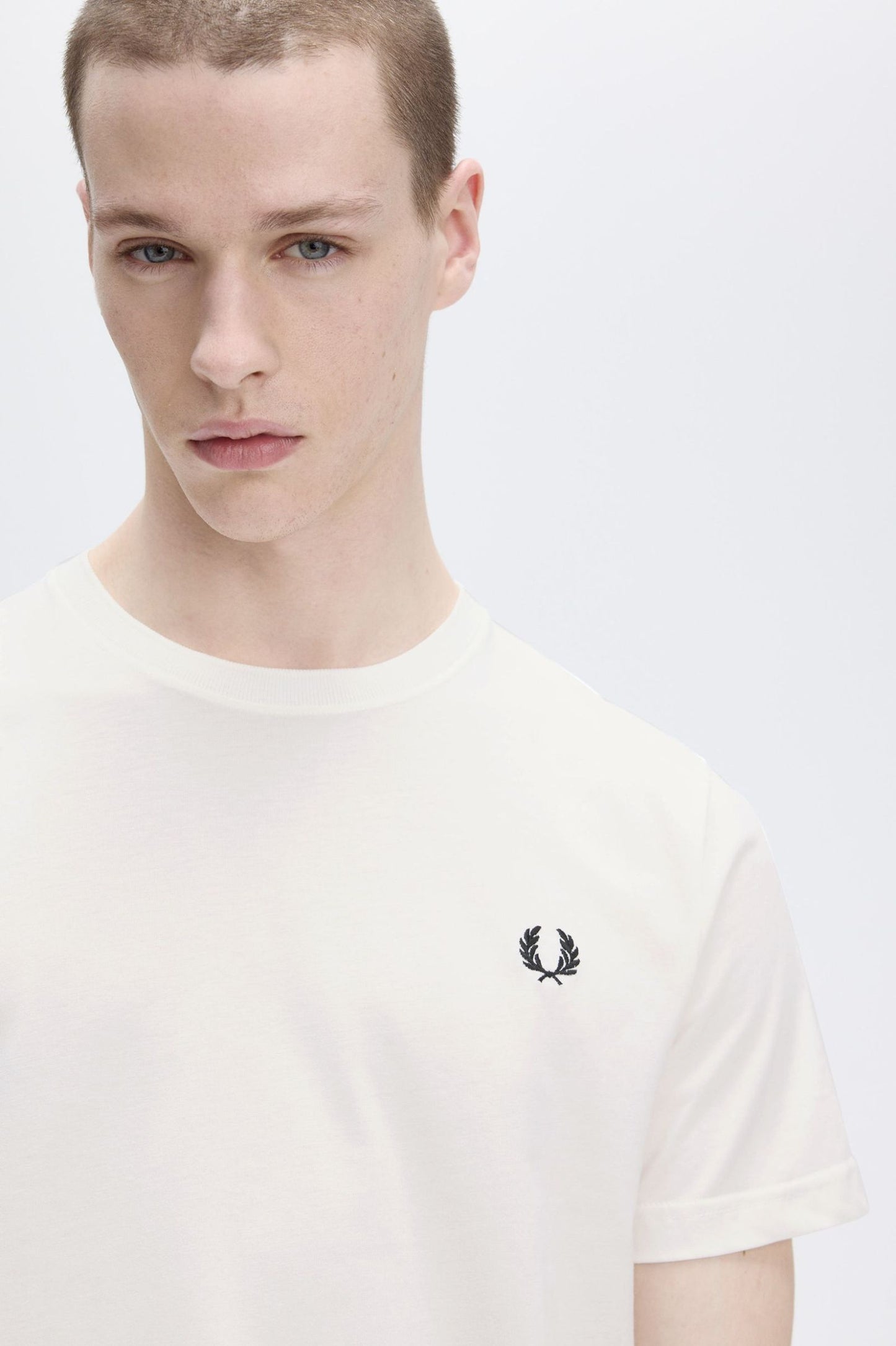 Fred Perry Crew Neck T-Shirt - Snow White