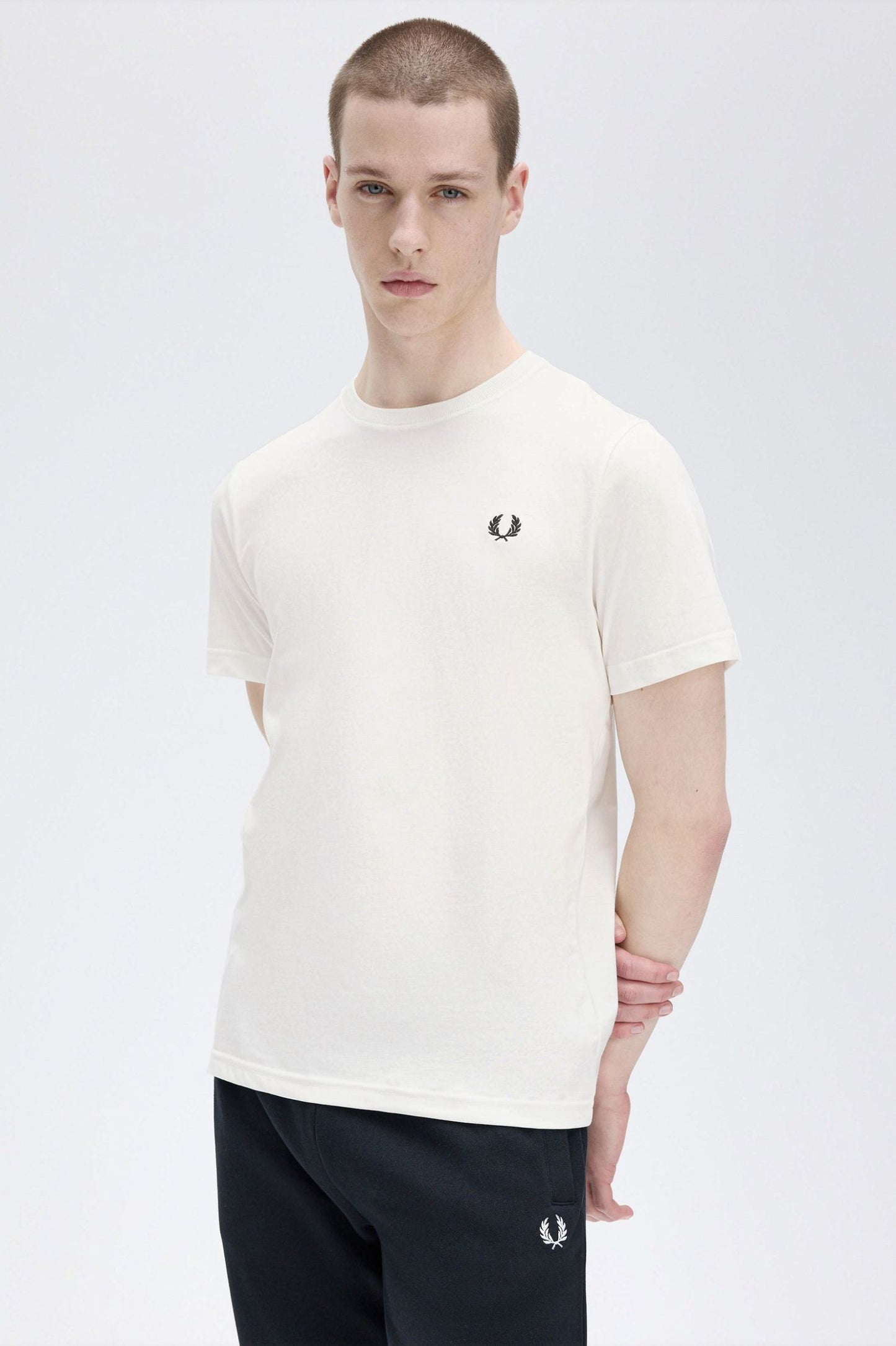 Fred Perry Crew Neck T-Shirt - Snow White