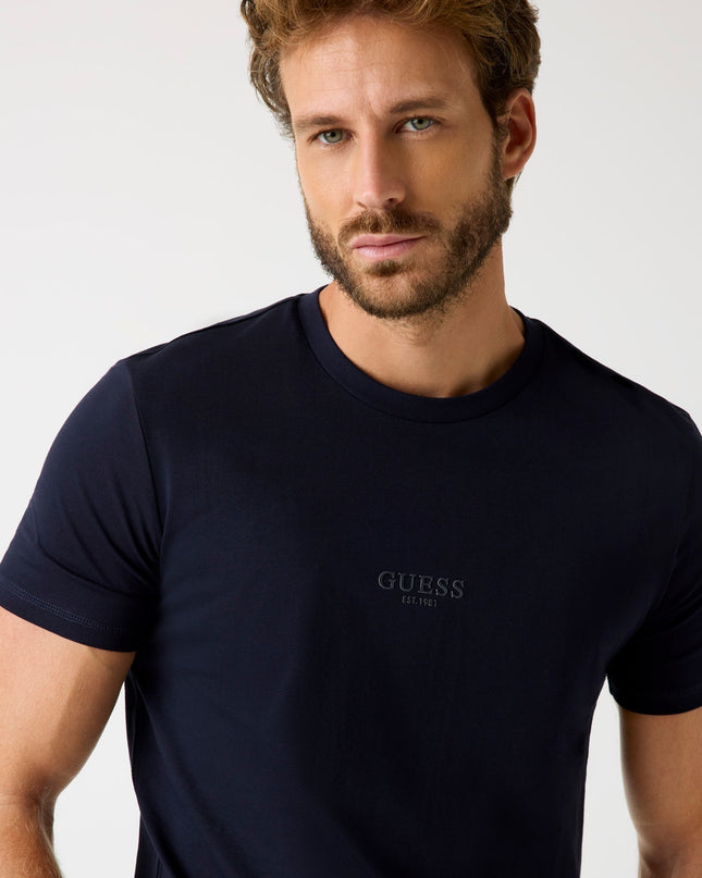 Guess Small Logo T-Shirt In Navy