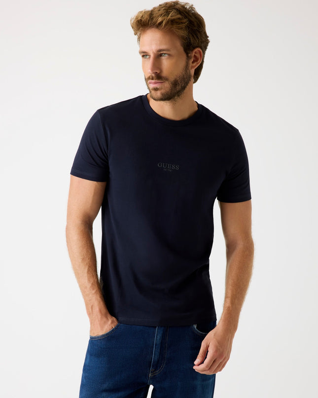 Guess Small Logo T-Shirt In Navy