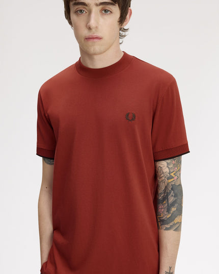 Mesh Cuff T-Shirt - Brandy