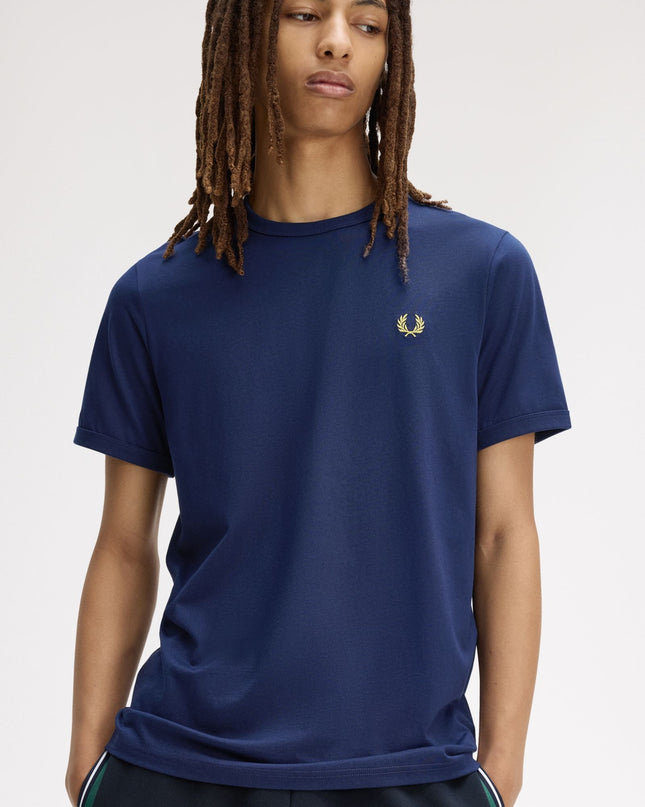 Fred Perry Ringer T-Shirt - French Navy