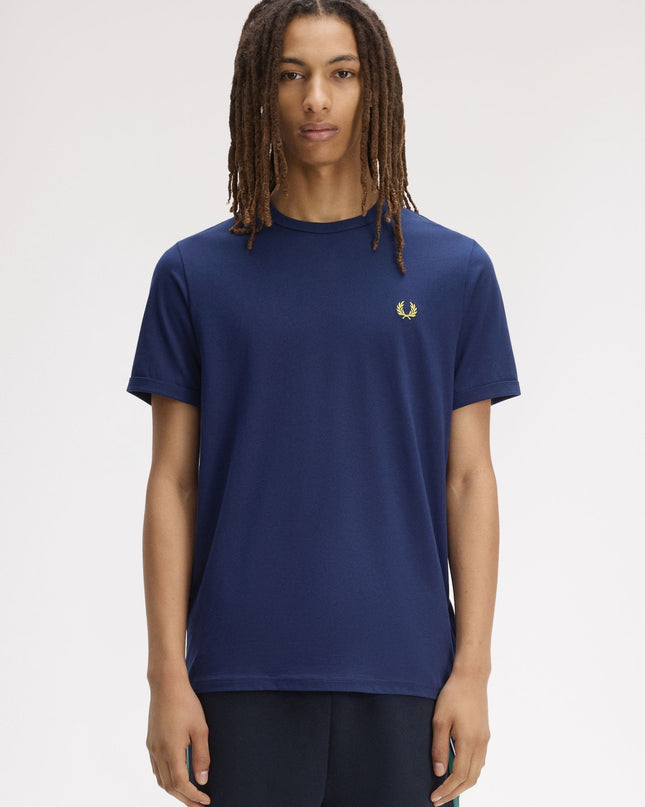 Fred Perry Ringer T-Shirt - French Navy