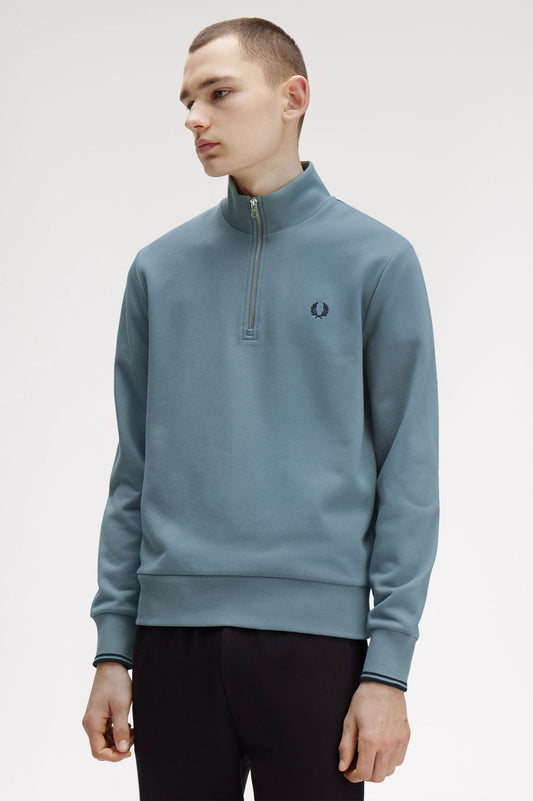 Half Zip Sweatshirt - Stockport Blue/Navy
