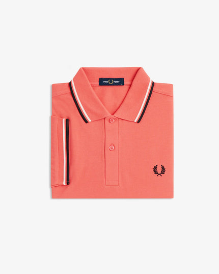 Fred Perry Twin Tipped Polo - Strawberry/Cream