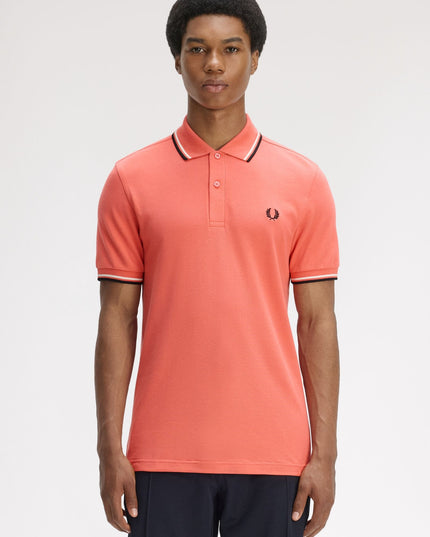Fred Perry Twin Tipped Polo - Strawberry/Cream