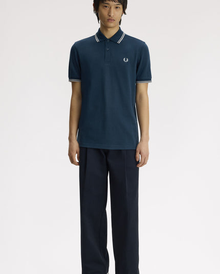 Fred Perry Twin Tipped Polo in Modern Blue
