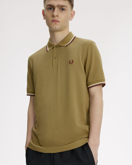Fred Perry Twin Tipped Polo in Bronze