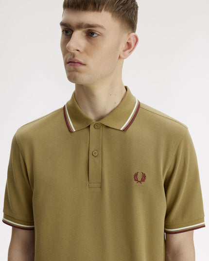Fred Perry Twin Tipped Polo in Bronze