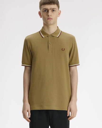 Fred Perry Twin Tipped Polo in Bronze