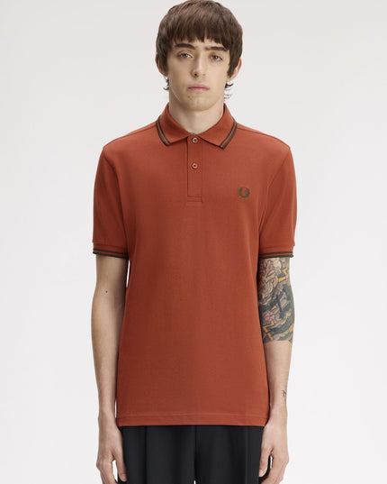 Twin Tipped Polo - Brandy/Night Green