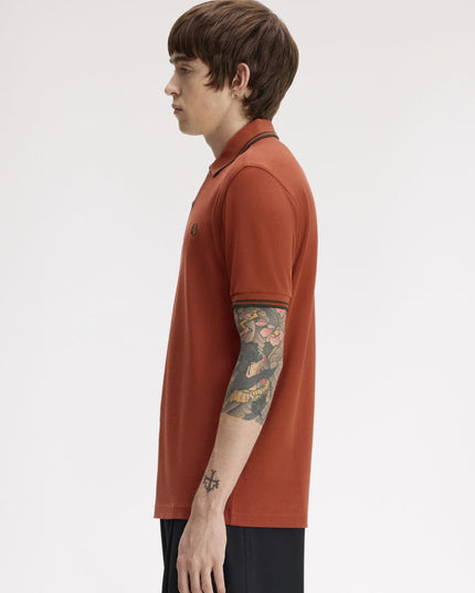 Twin Tipped Polo - Brandy/Night Green