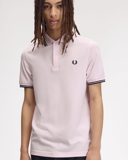 Twin Tipped Polo - Iced Pink/Navy