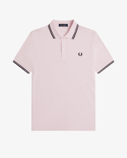 Twin Tipped Polo - Iced Pink/Navy