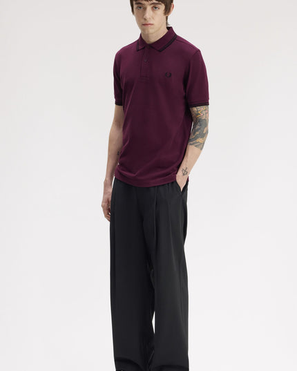 Twin Tipped Polo - Plum/Black
